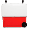 70 qt Red & White Badlands Cooler with Wheels