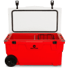 70 qt Red & White Badlands Cooler with Wheels