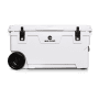 70 qt White Badlands Cooler with Wheels